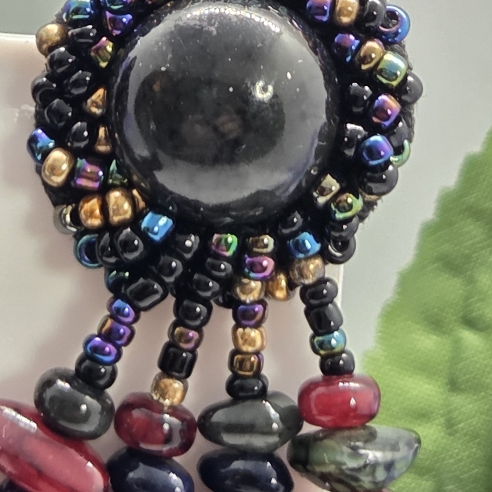 Elegant Beaded Drop Earrings - Picture 7 of 8